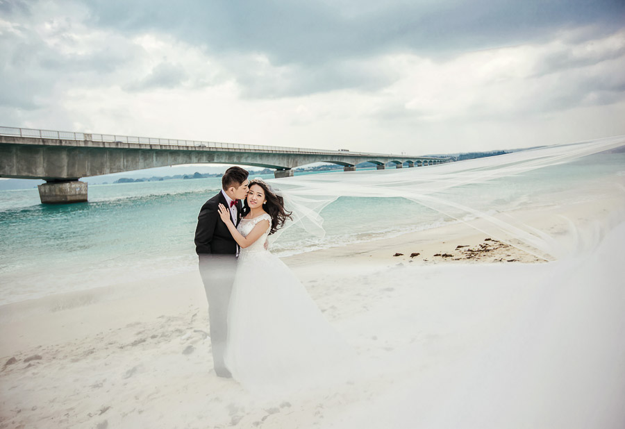 自助婚紗，沖繩婚紗，首裡城，球場婚紗，古宇利島，今歸仁城跡，美國村，浦添外人住宅，波上宮，和服婚紗，女攝影師