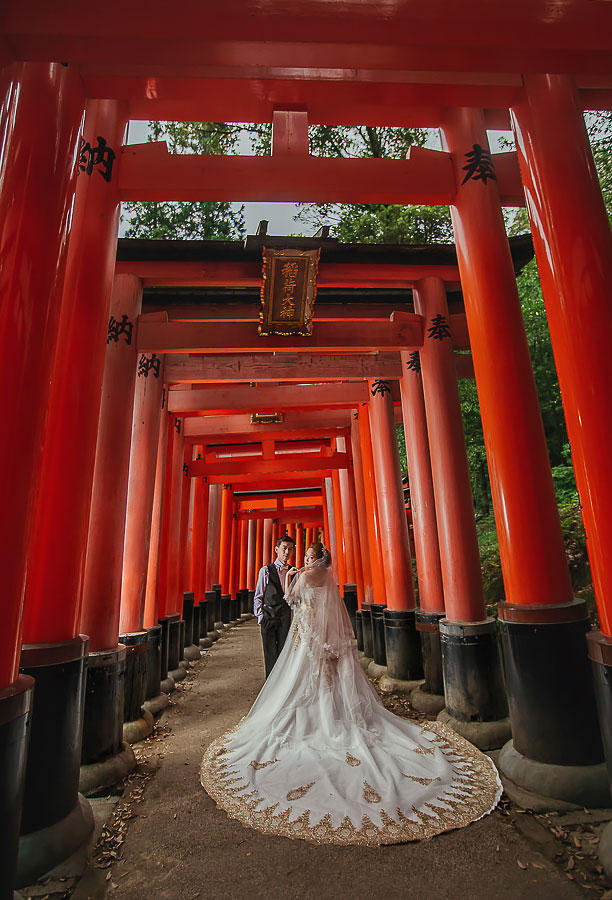 婚紗攝影,楓葉婚紗,台北婚紗,京都婚紗,伏見稻荷,清水寺,女婚攝小梁